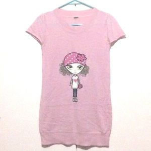 Phenom Kids Wear Light Pink Knitted Dress